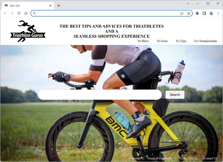 Image: Triathlon Gurus Chrome new tab page