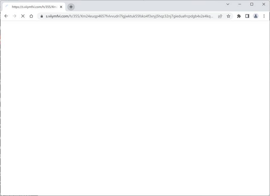 Image: Chrome browser is redirected to Viiymfvi.com