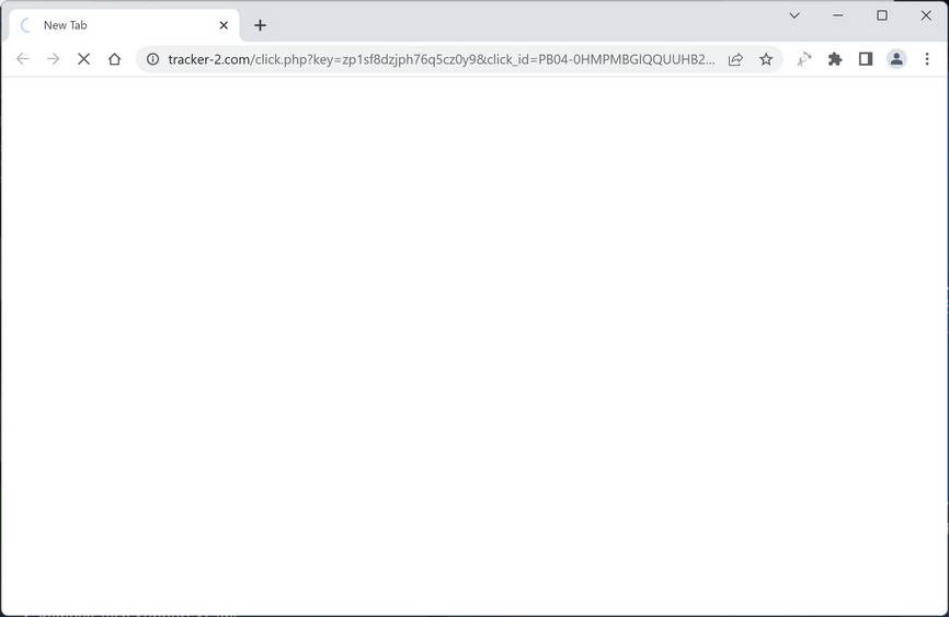 Image: Chrome browser is redirected to Tracker-2.com