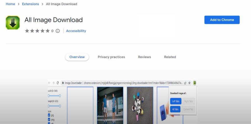 All Image Download extension