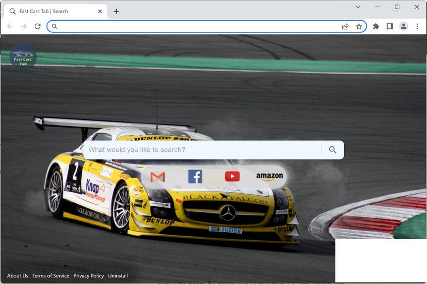 Image: Fast Cars Tab Chrome new tab page