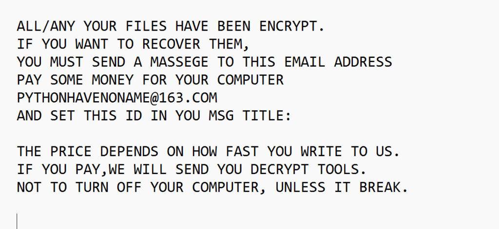 Kafan ransomware