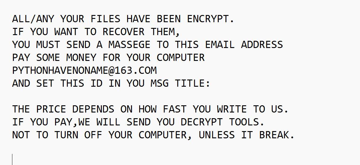 Kafan ransomware