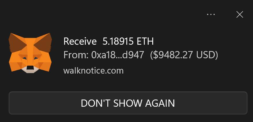 Recieve ETH Scam