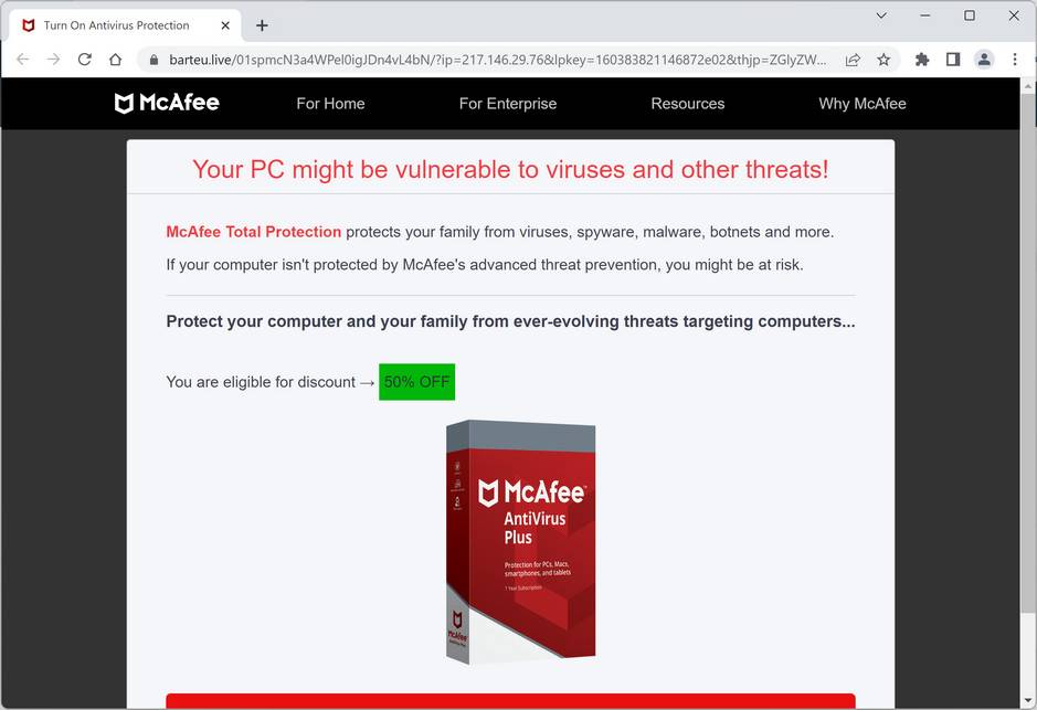 Image: Barteu.live Fake Antivirus Scan