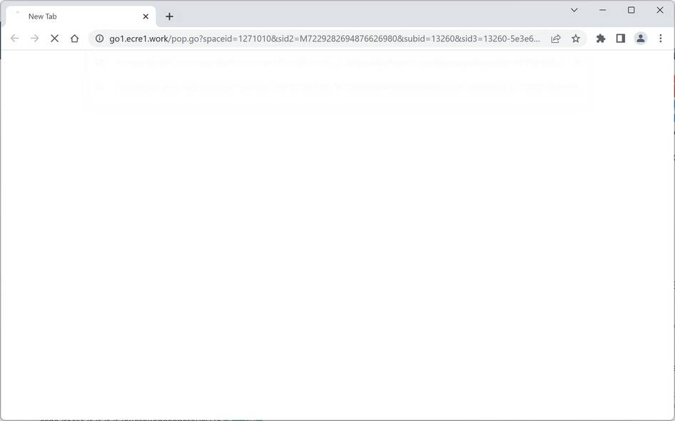 Image: Chrome browser is redirected to Go1.ecre1.work