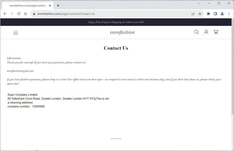 1 Emrefashion.com scam