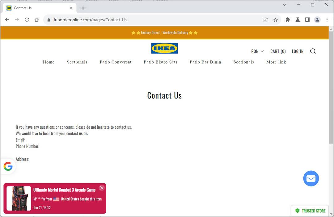 Funorderonline.com scam