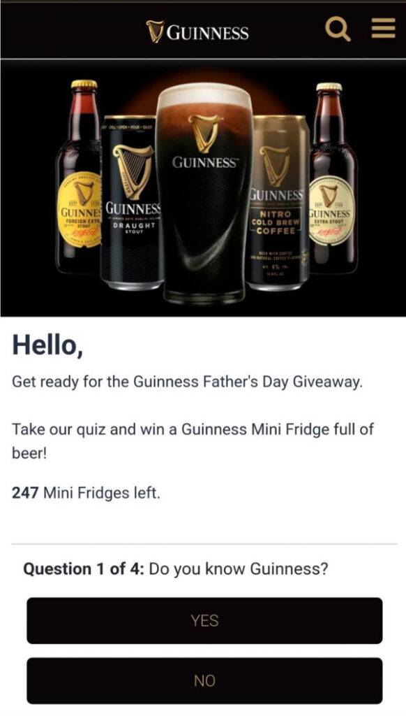 Guinness Beer Father’s Day Giveaway Scams