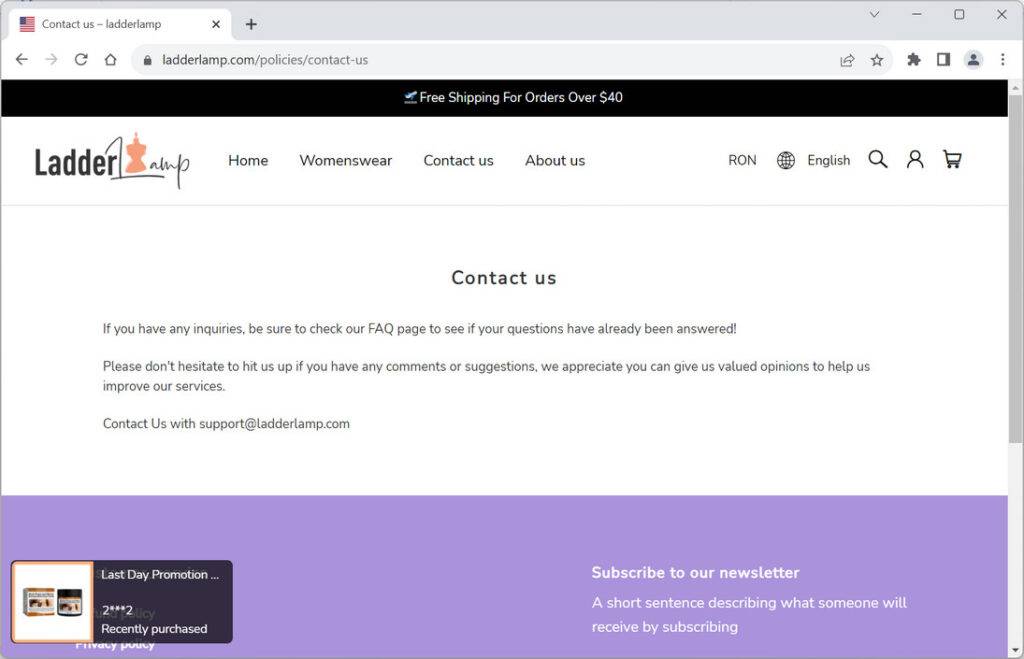 Ladderlamp.com scam