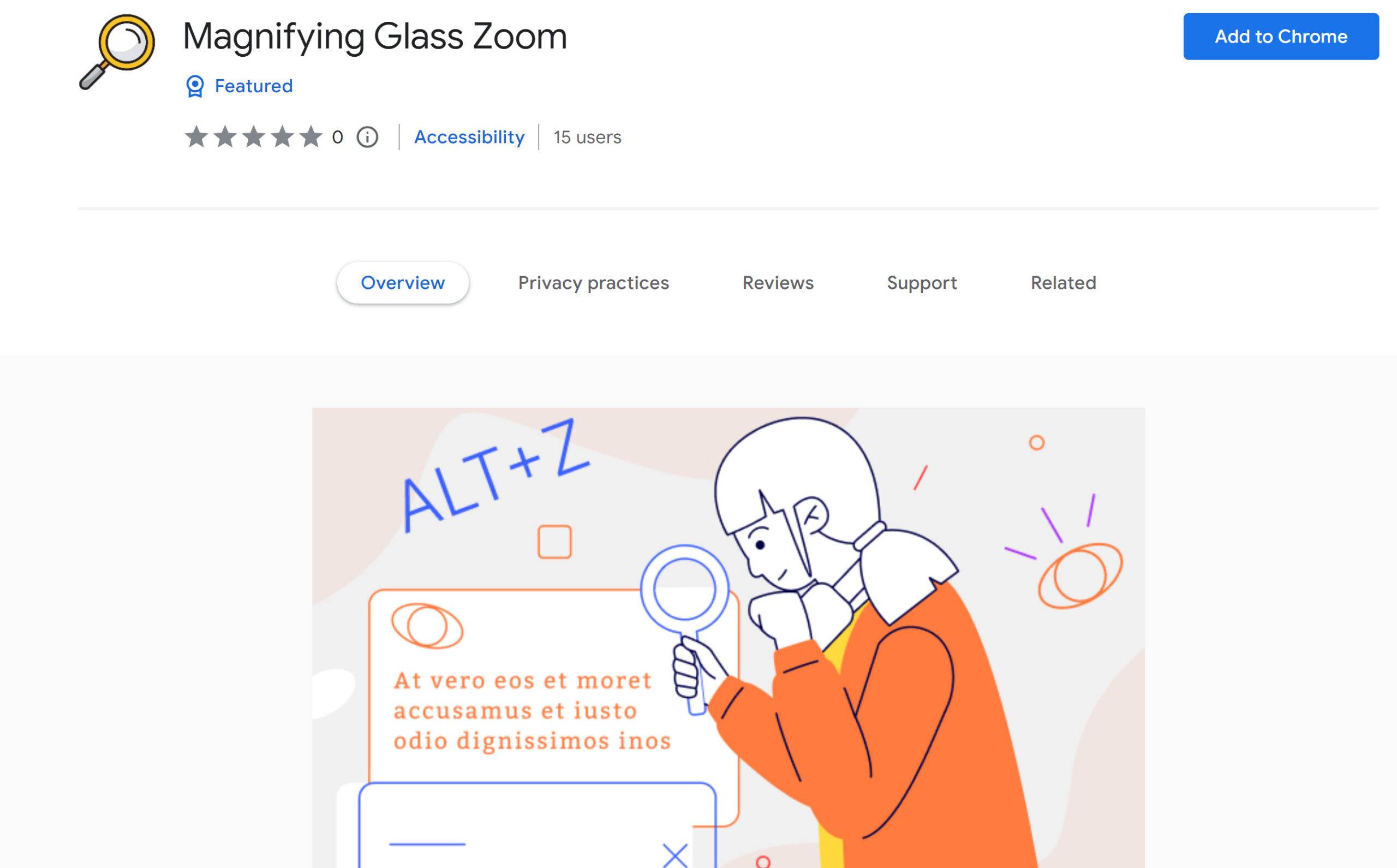 Magnifying Glass Zoom Chrome