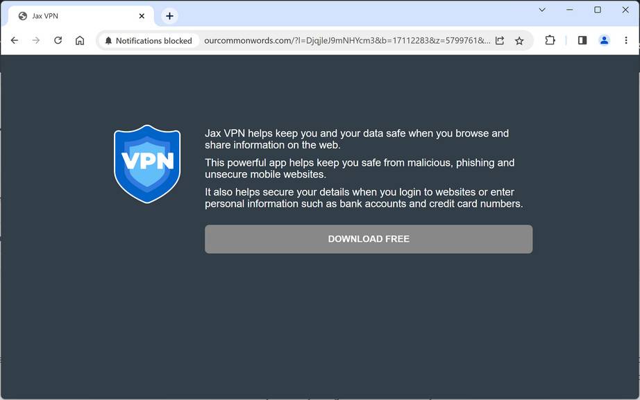 Ourcommonwords.com ad