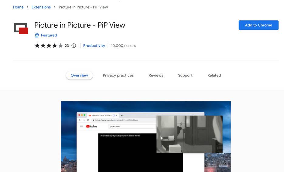 Picture in Picture - PiP View