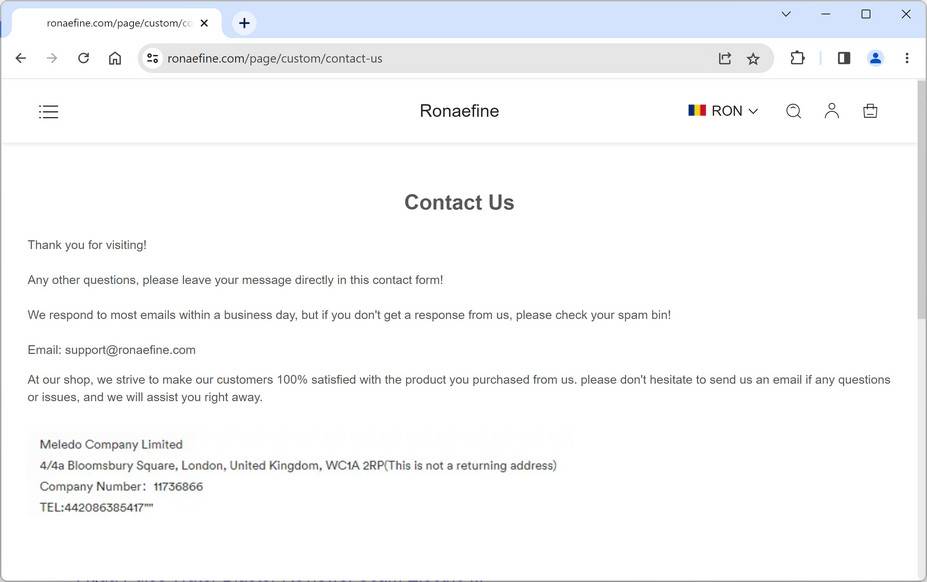 Ronaefine.com Malware