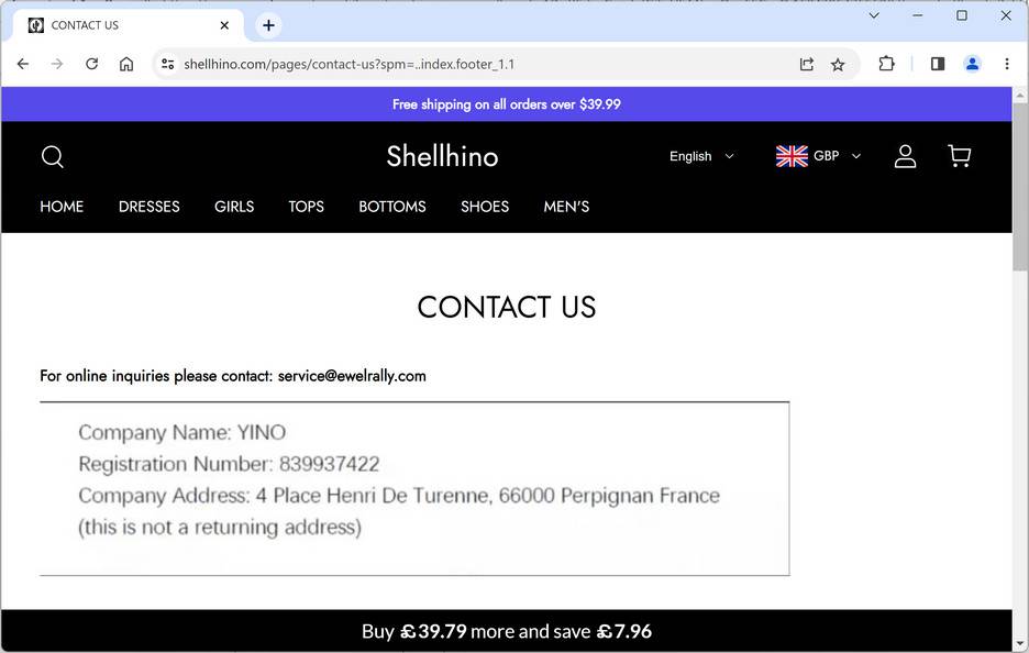 Shellhino.com ad