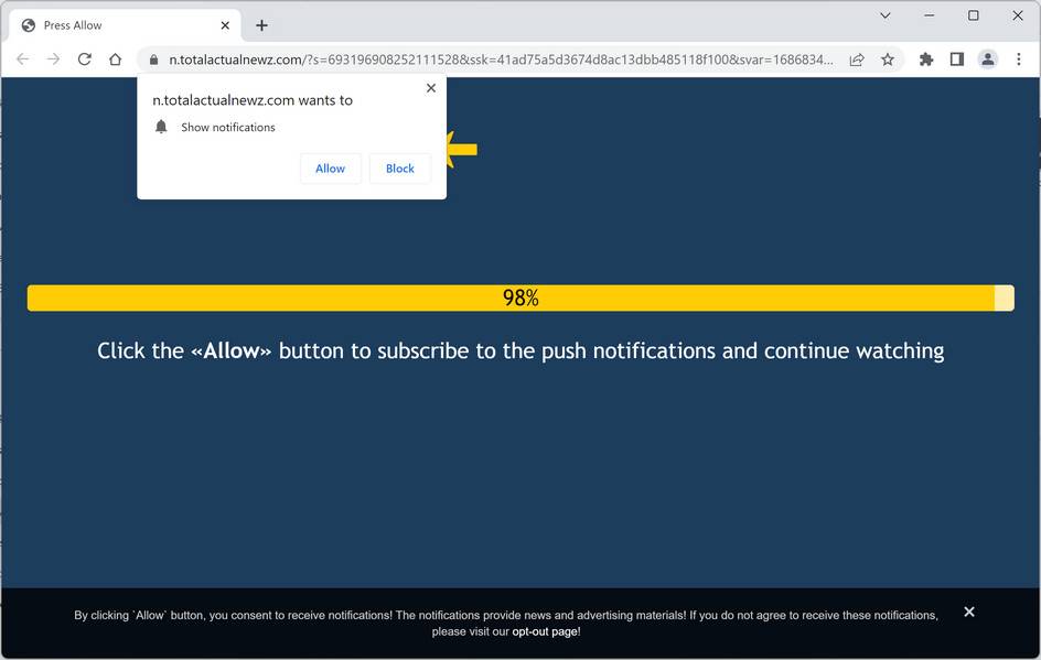 Totalactualnewz.com ad