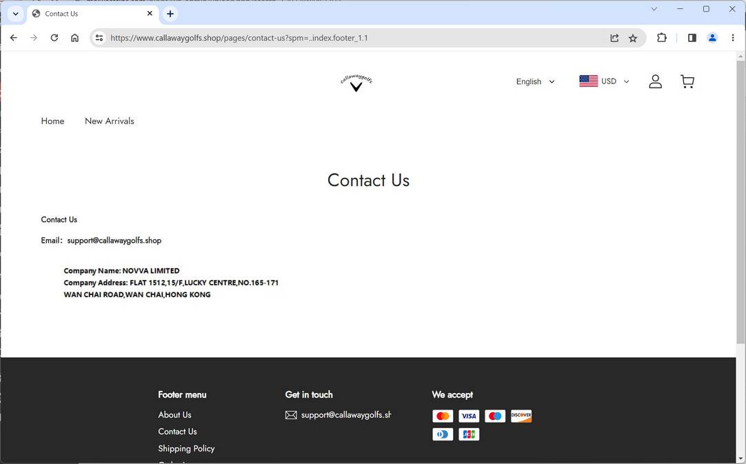 Callawaygolfs.shop scam