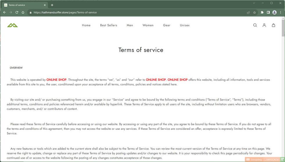 KathmanduOffer.store scam