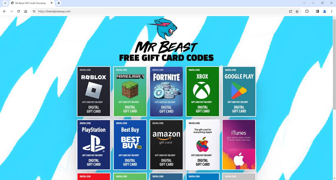 Don't Fall For The Mr. Beast Gift Cards Giveaway Scam - It's Fake!