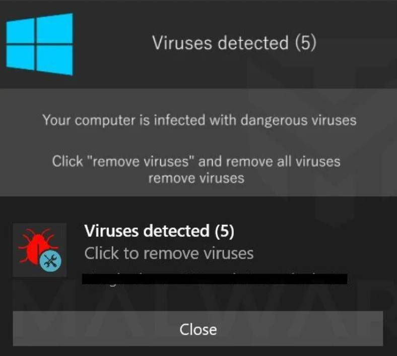 Virus Has Been Detected On Your Device Pop-Up