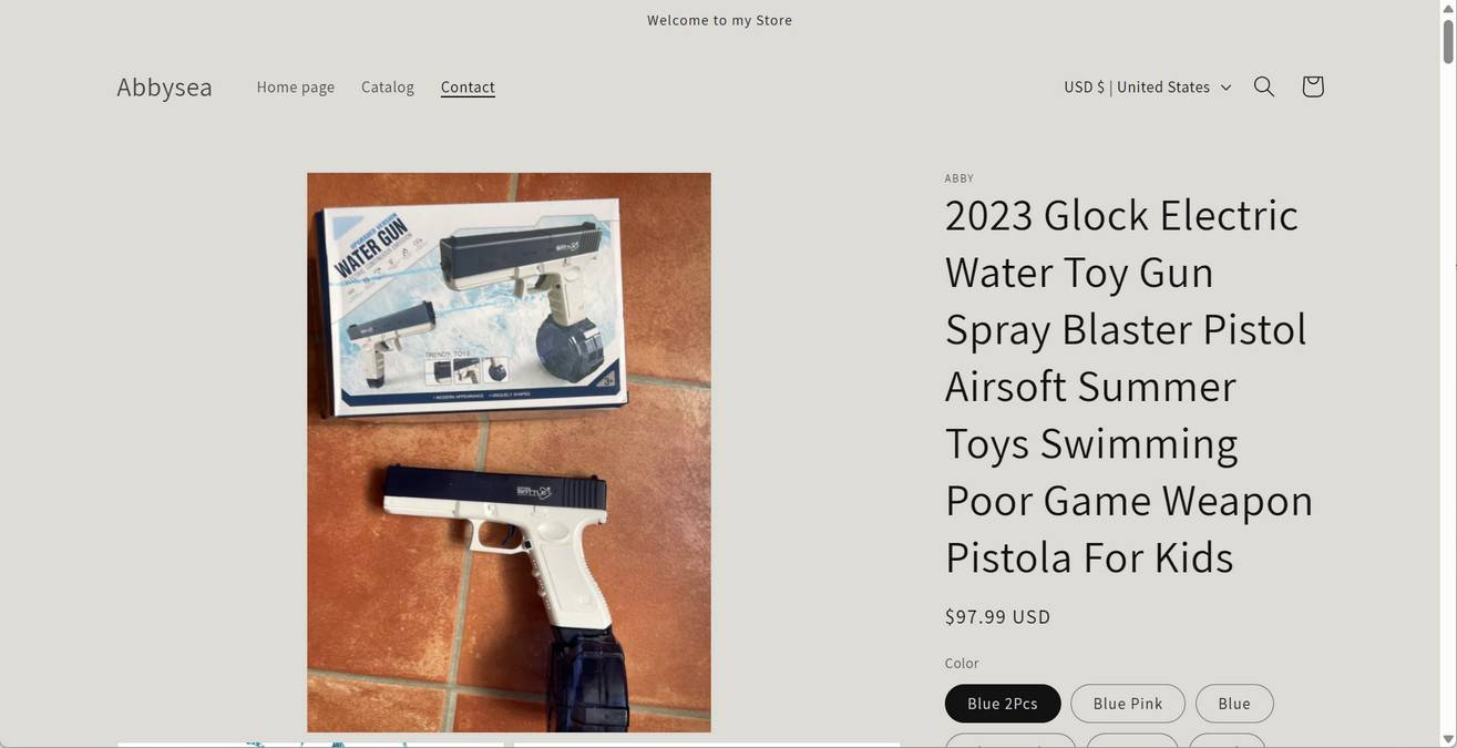 2023 Glock Electric Water Toy Gun Spray Blaster Pistol Airsoft