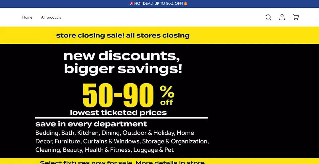 Furniture store deals closing sale