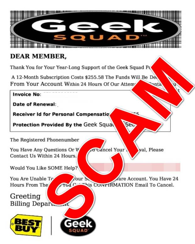 Beware! Fake Geek Squad Emails Trying To Steal Your Info - MalwareTips Blog