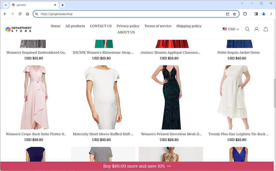 gorgeousaa.shop scam