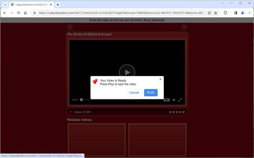 playvideodirect.com scam