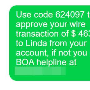 BOA text message