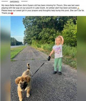 Bella Heather missing girl scam