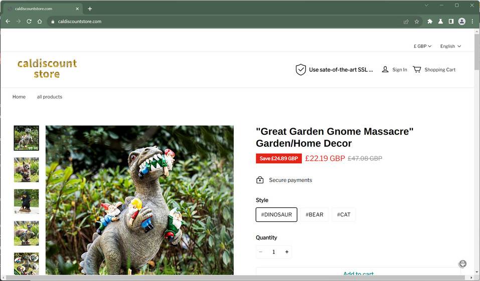 Caldiscountstore.com Scam