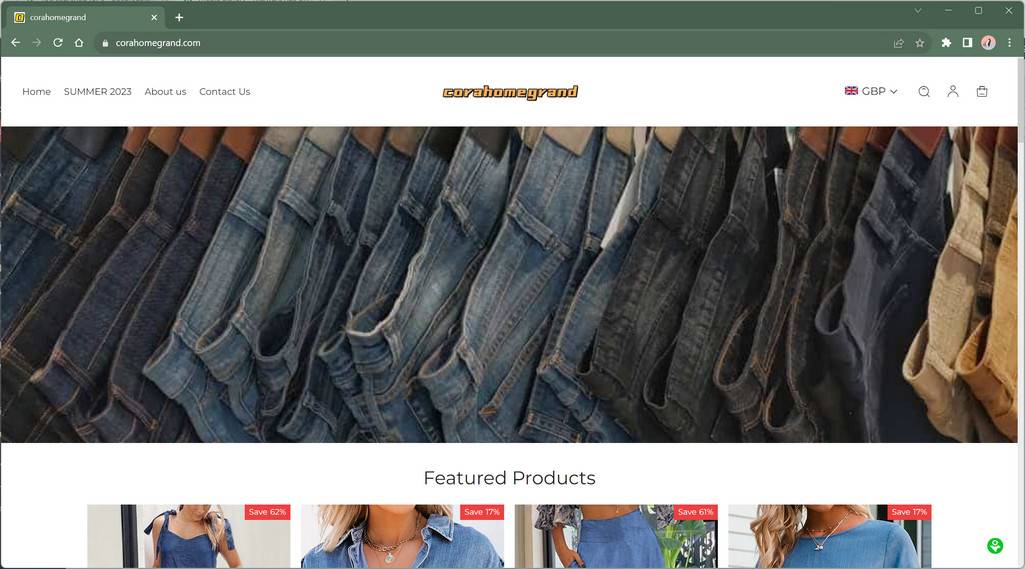 Corahomegrand.com Scam Store - Don't Become a Victim 1 Corahomegrand.com china