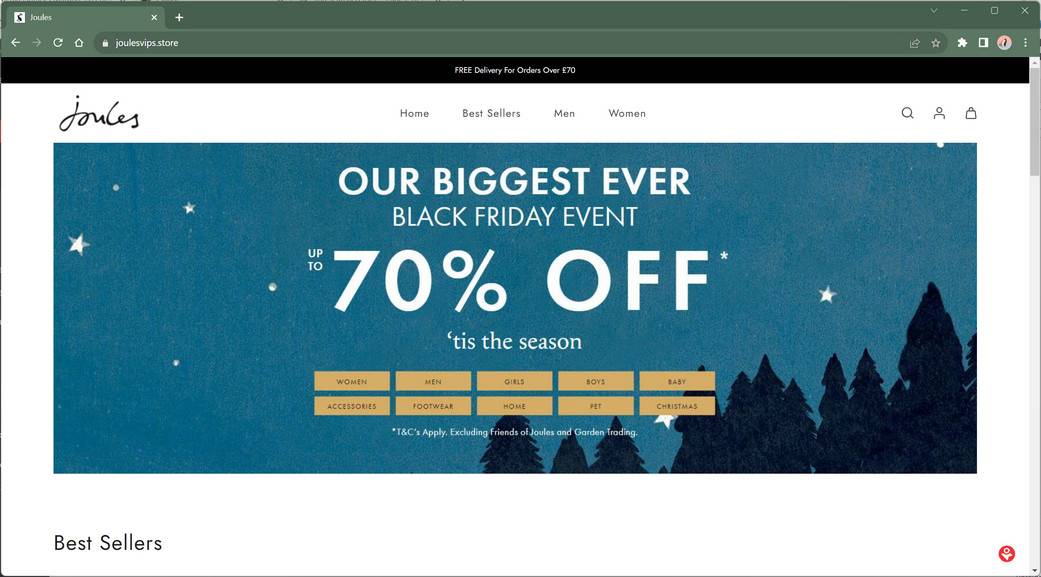 Joules Clearance Sale Scam - Don't Fall For This Trick! - MalwareTips Blog