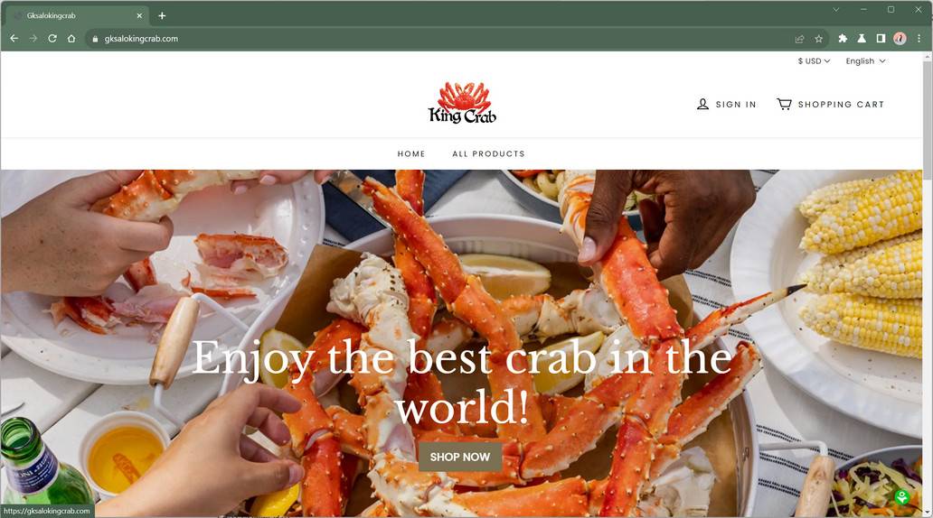King Crab Scam Websites - Beware Of These Fake Online Stores