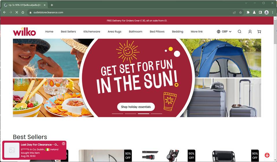 Outletstoreclearance.com scam