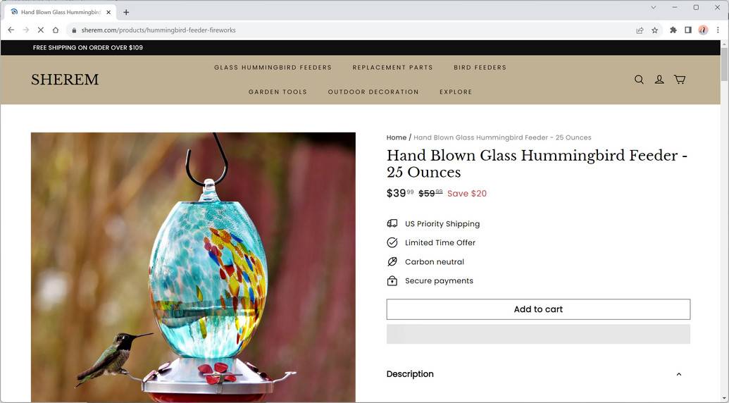 Sherem.com china fake details