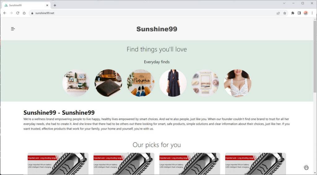 Sunshine99.net fake details