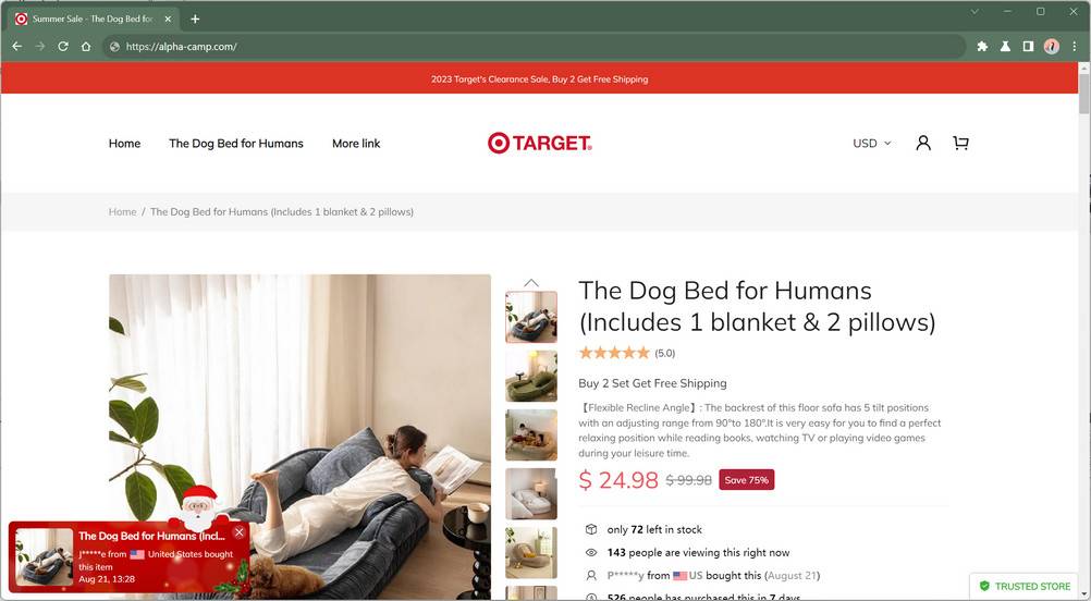 Viral Target coupon offering 50% off debunked