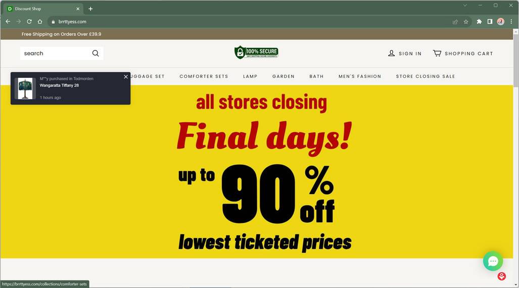 Beware Of The Viral Factory Outlet Store Closing Sale Scam - MalwareTips  Blog