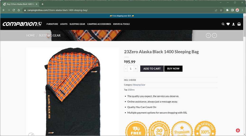 campingknifeau.com scam