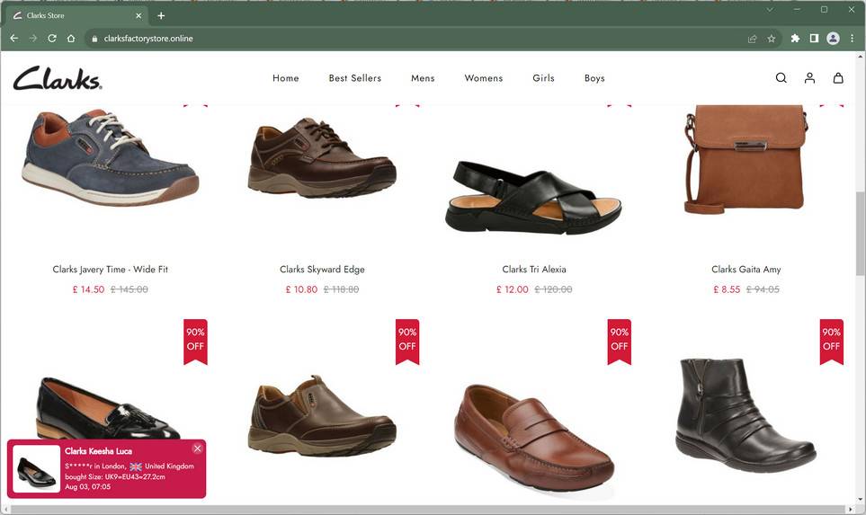 Fake Clarks Websites - How To Avoid Clarks Shopping Scams
