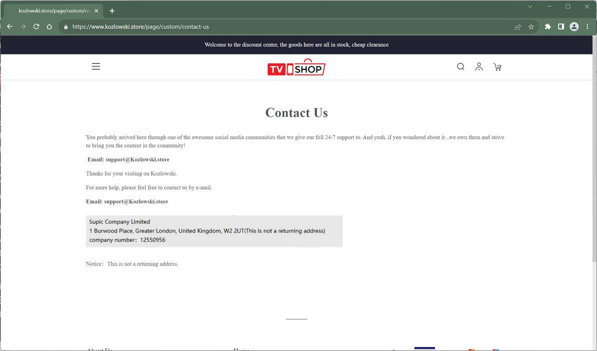 kozlowski.store scam