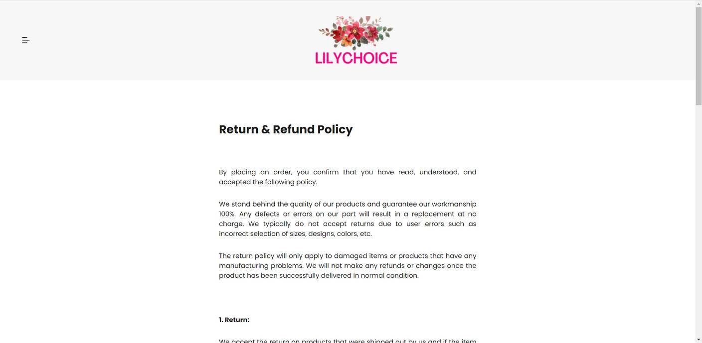 lilychoice.com scam 1