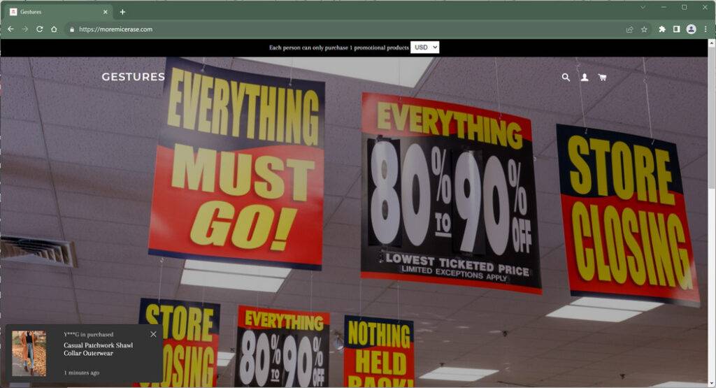 moremicerase.com gestures scam