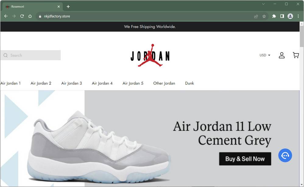 Fake store jordan websites