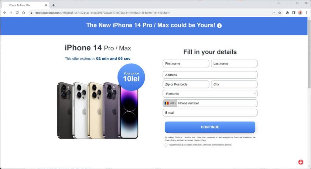 resultsinseconds.net malware trendmicro