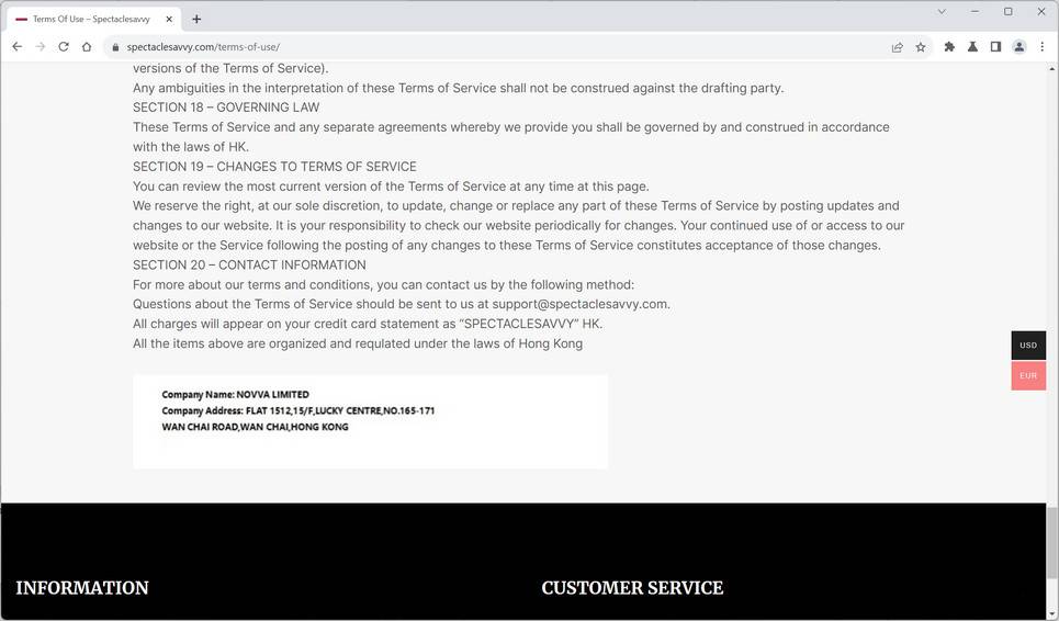 spectaclesavvy.com scam china