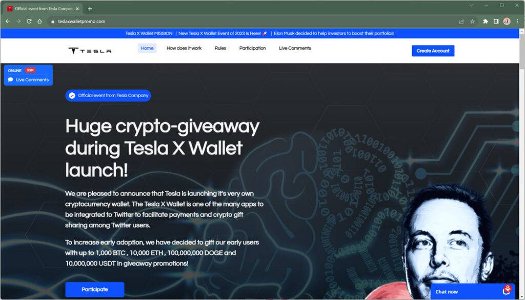 tesla X wallet