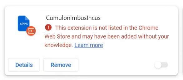 CumulonimbusIncus Malicious Extension